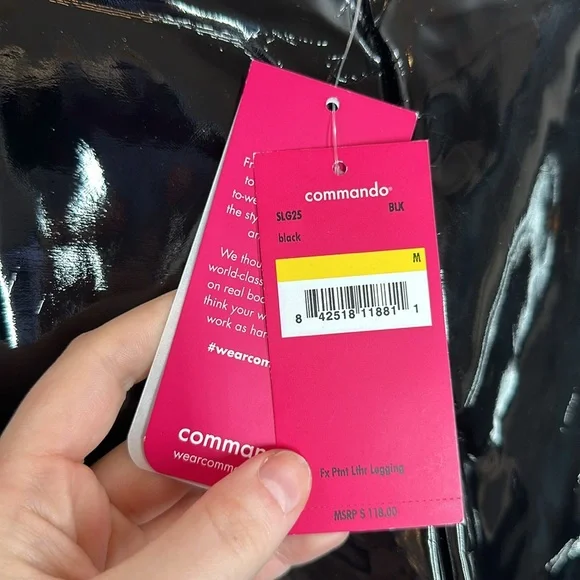 Commando | NWT Women’s M Medium Faux Patent Leather Leggings Pants SLG25 - Picture 5 of 8